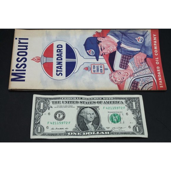 Vintage Standard Oil Company Missouri Pocket Travel Road Map - Picture 5 of 13